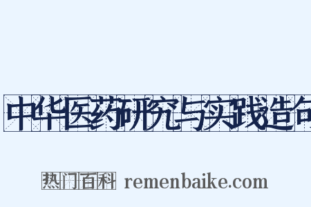 中华医药研究与实践造句是什么意思的图片